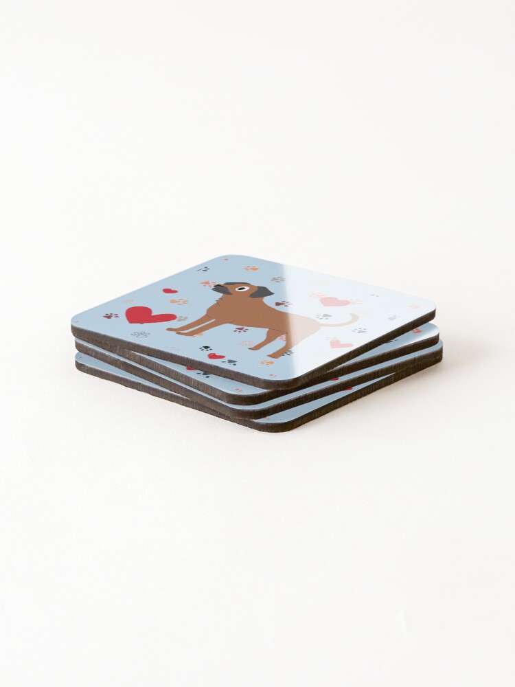 Thumbnail 4 of 5, Coasters (Set of 4), Rhodesian Ridgeback designed and sold by AnulaArt.