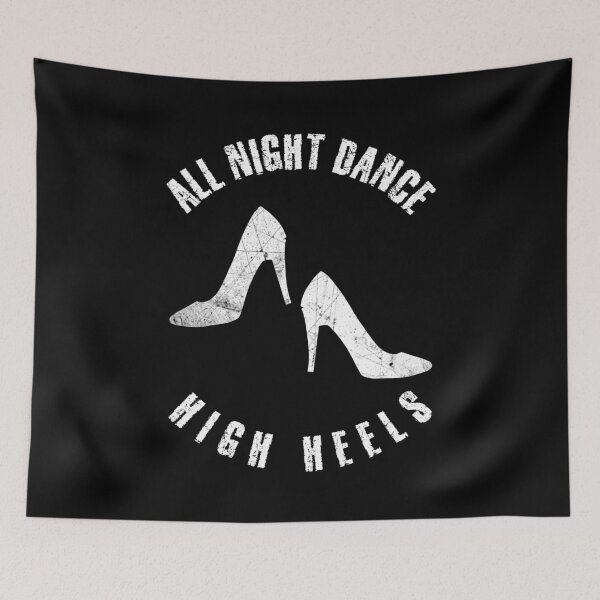 Item preview, White silhouette of two high heels shoes designed and sold by HarridanCreates.