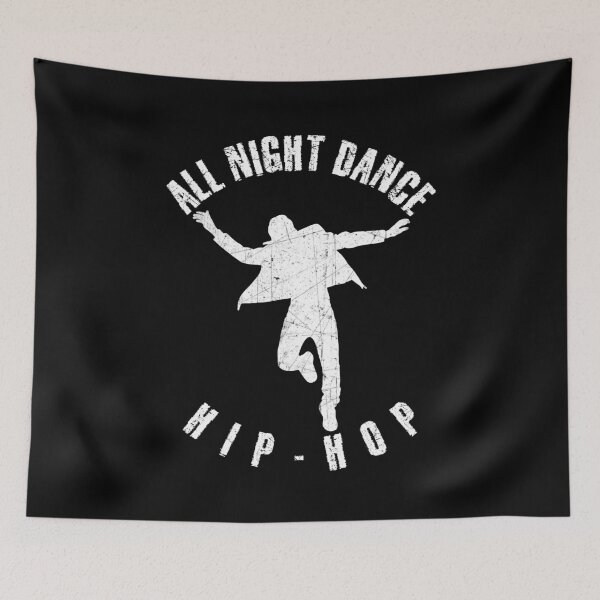 Item preview, White silhouette of a man dancing hip-hop designed and sold by HarridanCreates.