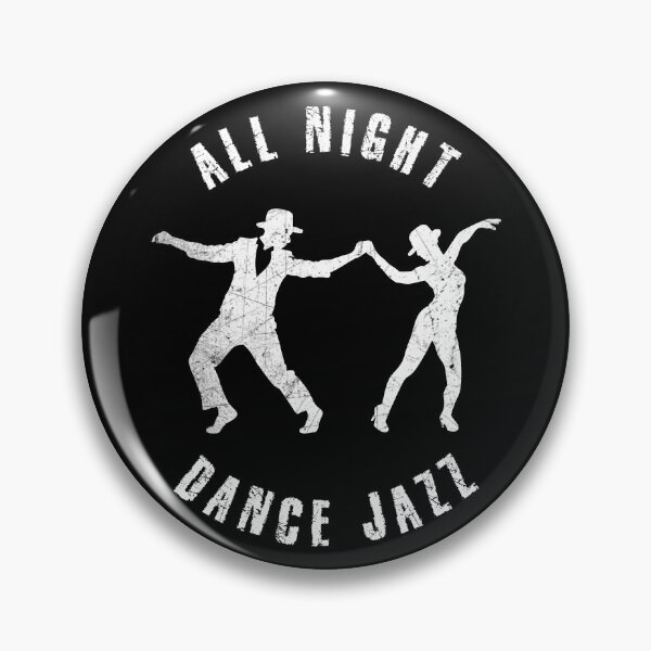 Item preview, White silhouette of a couple in hats dancing jazz designed and sold by HarridanCreates.