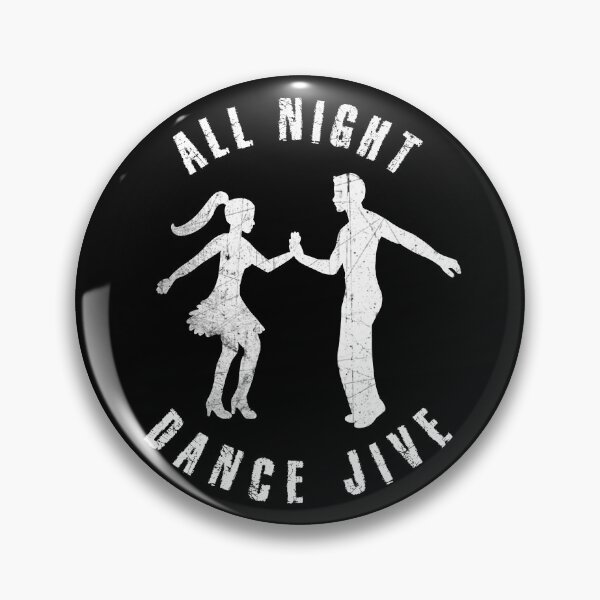 Item preview, White silhouette of a couple dancing jive designed and sold by HarridanCreates.