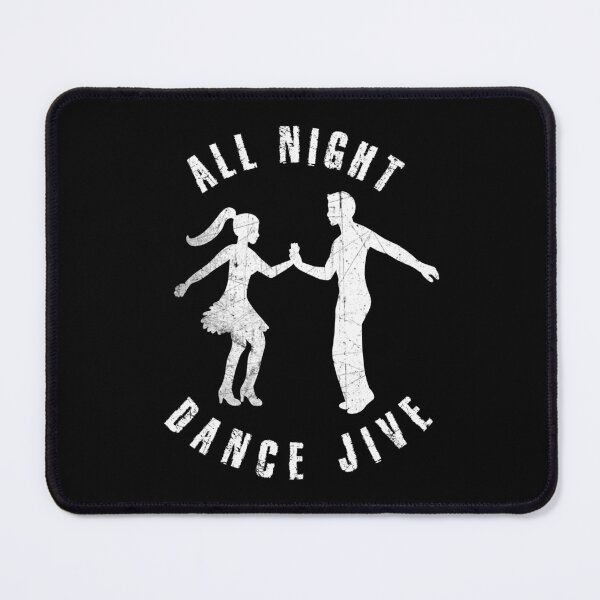 Item preview, White silhouette of a couple dancing jive designed and sold by HarridanCreates.