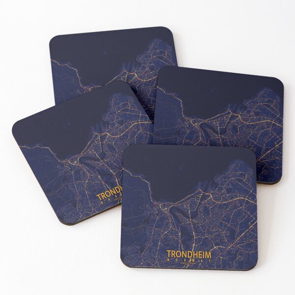 Item preview, Trondheim, Norway Map - City At Night designed and sold by deMAP.
