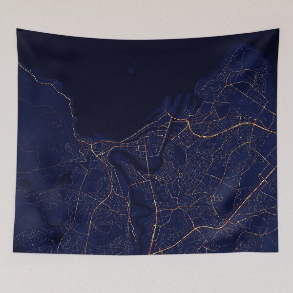 Item preview, Trondheim, Norway Map - City At Night designed and sold by deMAP.
