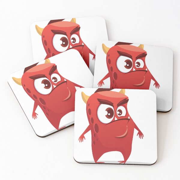 Item preview, Red Demon Cartoon Monster designed and sold by BaconLines.