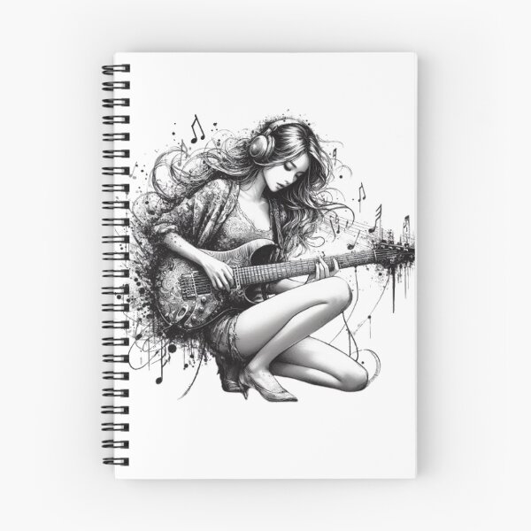 Item preview, “Electric Harmonies: The Guitarist and his Bewitching Riffs” designed and sold by CHRIST5000.