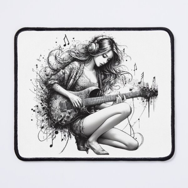 Item preview, “Electric Harmonies: The Guitarist and his Bewitching Riffs” designed and sold by CHRIST5000.