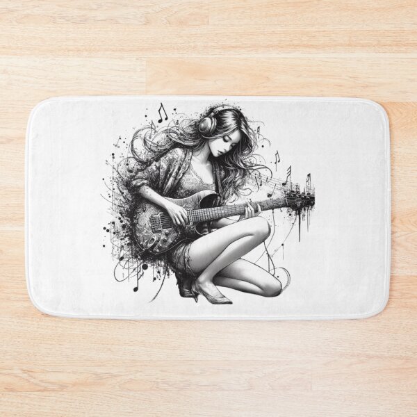 Item preview, “Electric Harmonies: The Guitarist and his Bewitching Riffs” designed and sold by CHRIST5000.