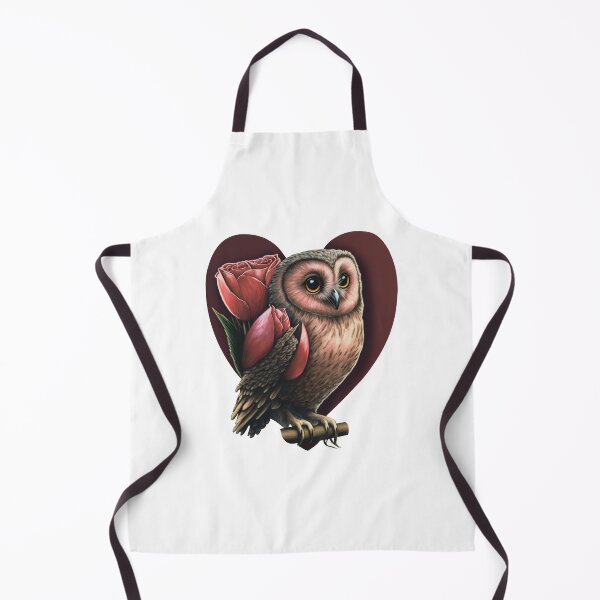 Item preview, Whimsical Wings of Love: The Owl and the Red Tulips designed and sold by jgvisualarts.