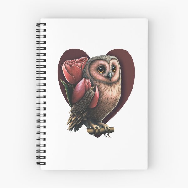 Item preview, Whimsical Wings of Love: The Owl and the Red Tulips designed and sold by jgvisualarts.
