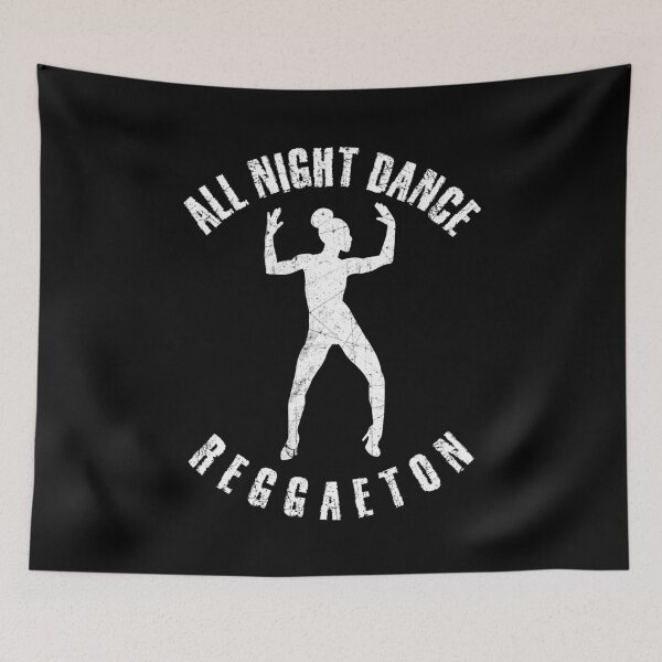 Item preview, White silhouette of a woman dancing reggaeton designed and sold by HarridanCreates.