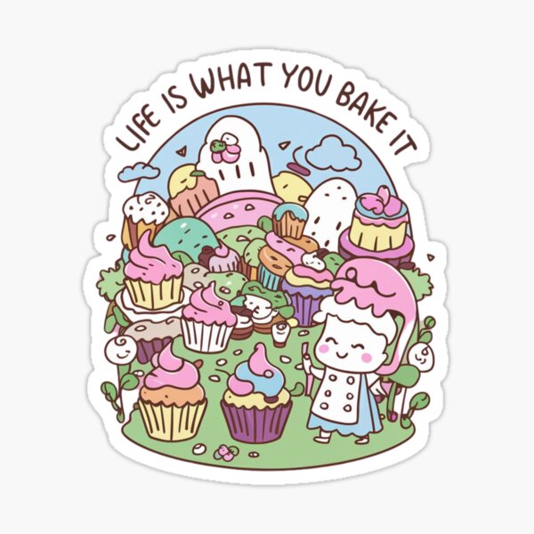 Item preview, Life is what you bake it - Kawaii designed and sold by Rockin-Rainbow.