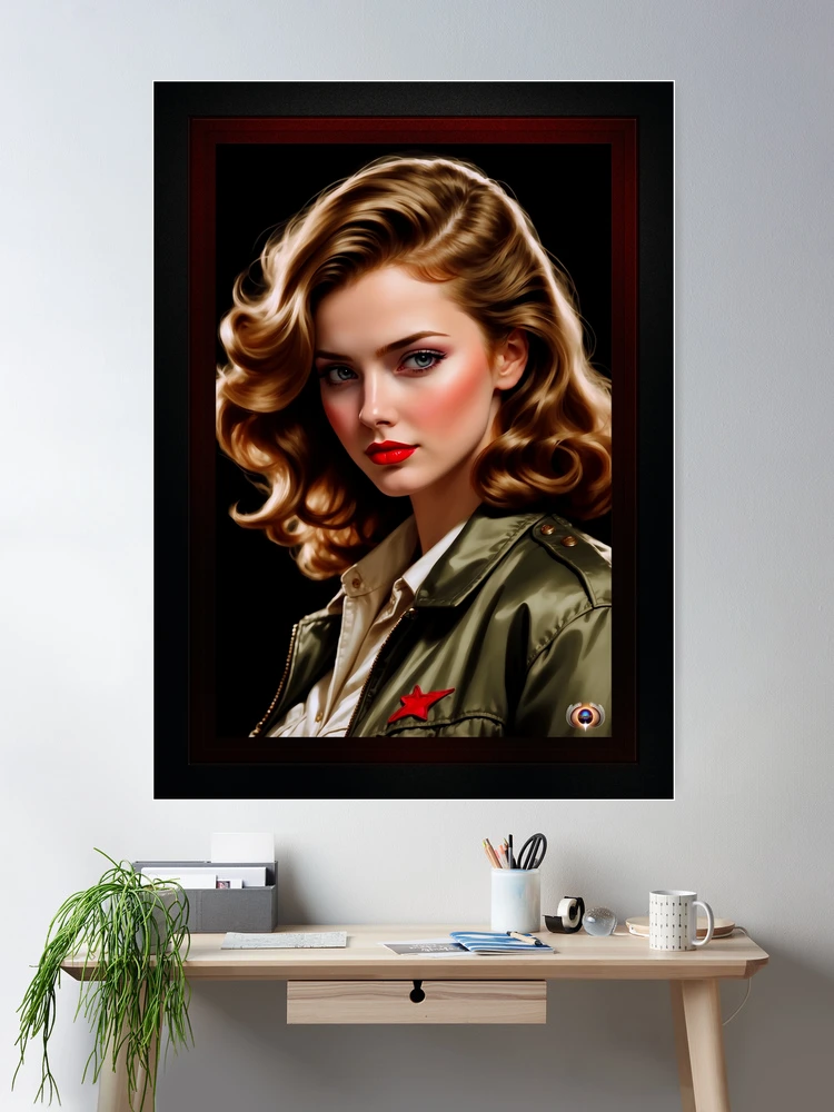 She's Thinking Of Him Beautiful AI Concept Art by Xzendor7 Room Decor Poster Art Print