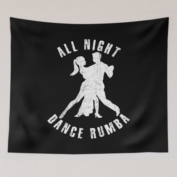 Item preview, White silhouette of a couple dancing rumba designed and sold by HarridanCreates.