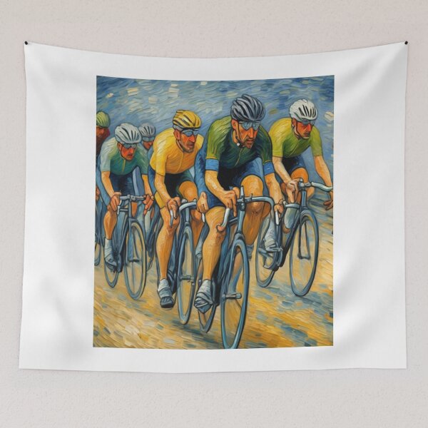 Item preview,  "Thrilling Cycling Race: Pedaling Towards Victory" designed and sold by Artisticanvas.