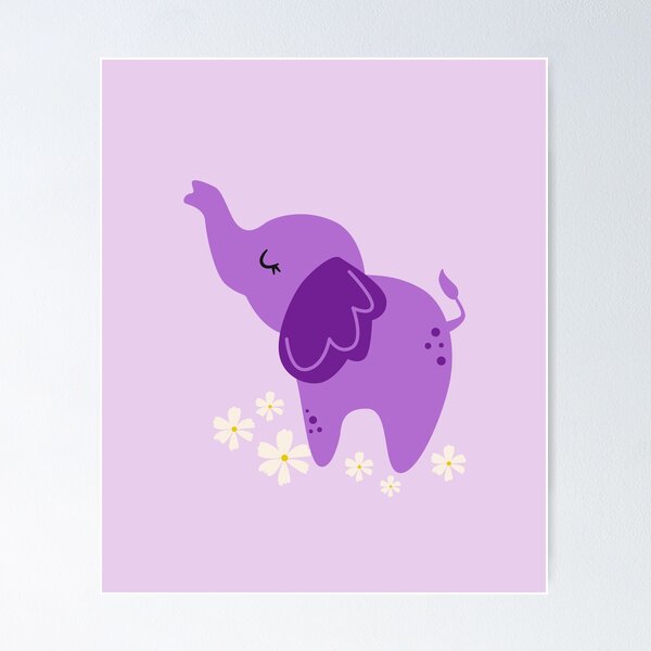 Item preview, Cute Purple Elephant designed and sold by AnulaArt.