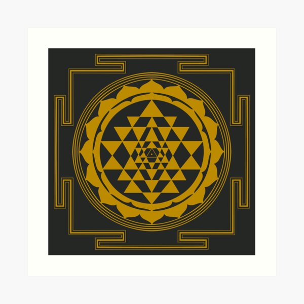 Sacred Geometry Sri Yantra in Traditional Red Color  Art Print for Sale by  hinduism