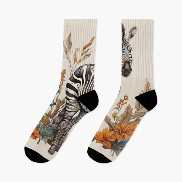 Item preview, Floral Zebra Drawing designed and sold by PolygonPinnacle.