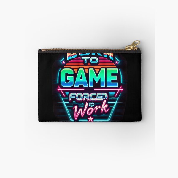 Item preview, Born To Game, Forced To Work, typography, retro designed and sold by maxmaj.