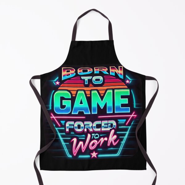 Item preview, Born To Game, Forced To Work, typography, retro designed and sold by maxmaj.