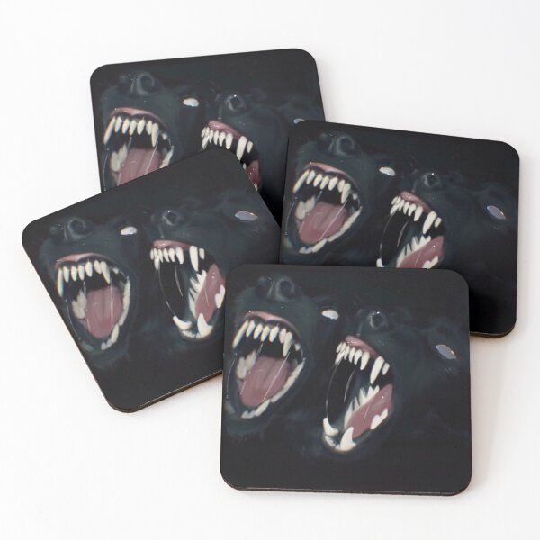 Item preview, Snarling dark wolves designed and sold by paintingflames.