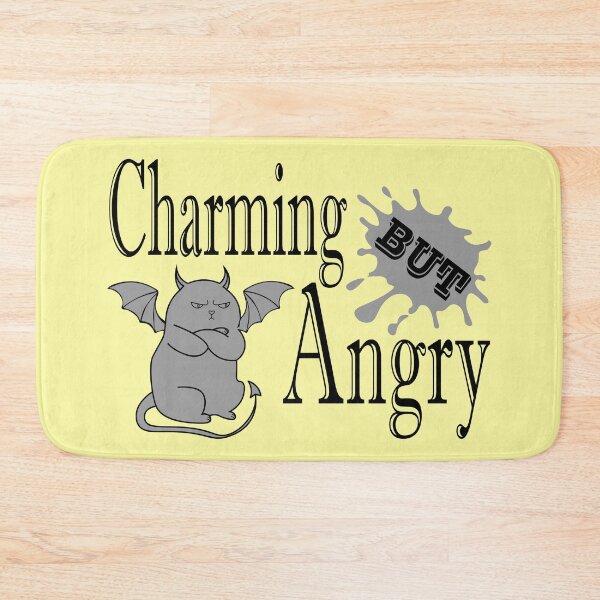 Item preview, Charming but angry little devil cat funny quote designed and sold by CutieBlue.