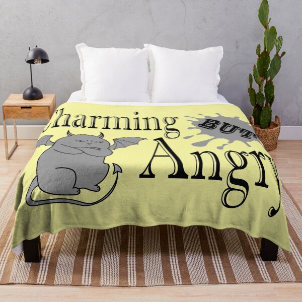 Item preview, Charming but angry little devil cat funny quote designed and sold by CutieBlue.
