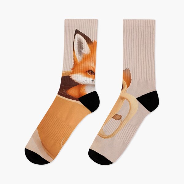 Item preview, Fox Animals in the Cup, cute, anime, mini, kids, children designed and sold by Cyber Kids.