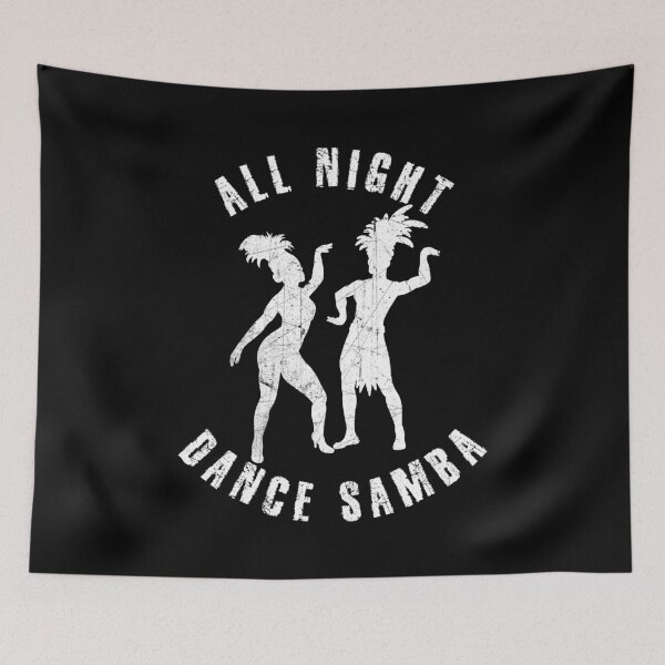 Item preview, White silhouette of a couple dancing samba designed and sold by HarridanCreates.
