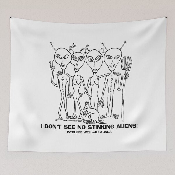 Item preview, 4-ALIENS ~ WYCLIFFE WELL ~ AUSTRALIA ~ NO STINKING ALIENS ~ (V-4-130) designed and sold by RodeoMalibu.
