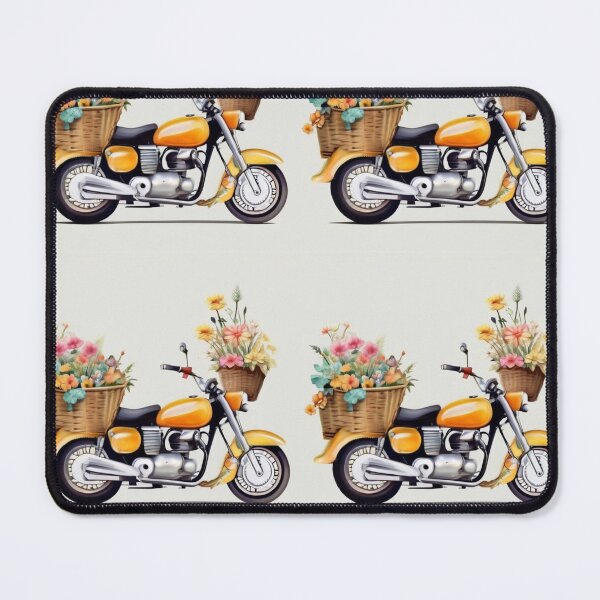 Item preview, Mortorcycle with flower water color seamless patterns digital paper designed and sold by Design-by-Napaa.