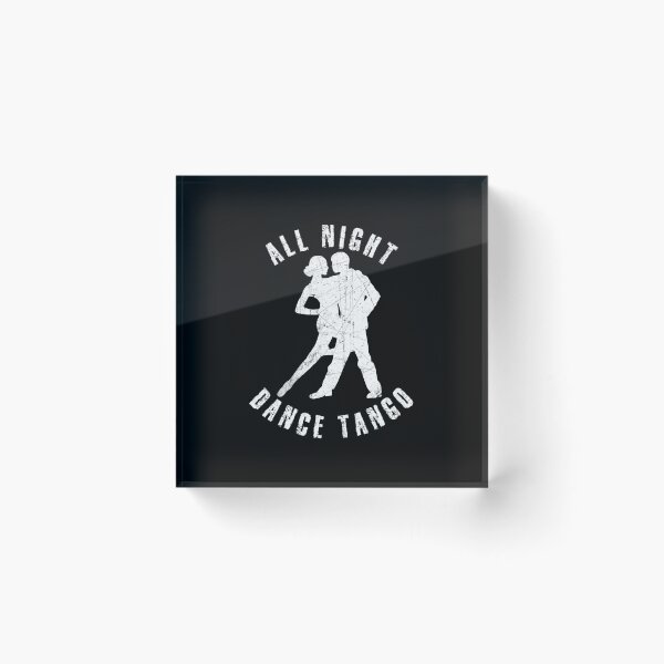 Item preview, White silhouette of a couple dancing tango designed and sold by HarridanCreates.