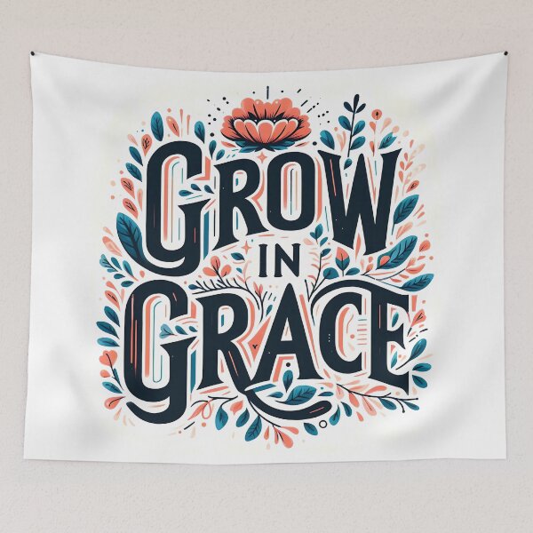 Item preview, Grow in Grace, typography designed and sold by maxmaj.