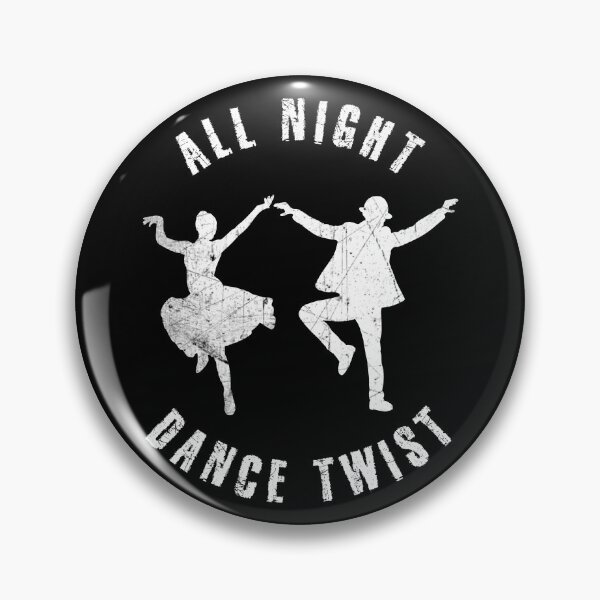 Item preview, White silhouette of a couple dancing twist designed and sold by HarridanCreates.