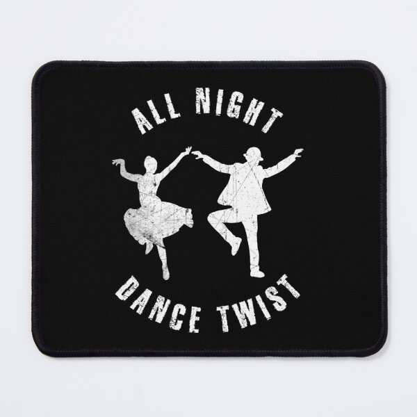 Item preview, White silhouette of a couple dancing twist designed and sold by HarridanCreates.