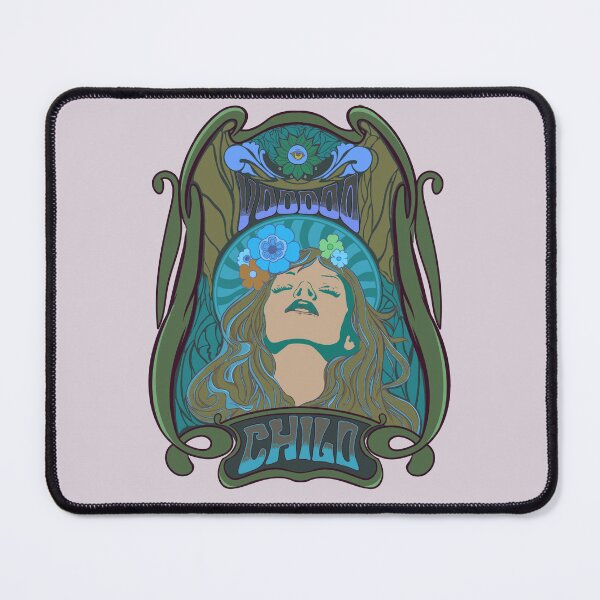 Item preview, Copie de Pyschedelic vintage 60s hippie design - Voodoo child - Blue version designed and sold by LifeislikebuePixels.