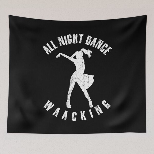 Item preview, White silhouette of a woman dancing waacking designed and sold by HarridanCreates.