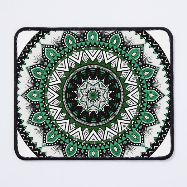 Item preview, Mandala with African-inspired patterns Green tint designed and sold by Audrey Janvier | AJD.