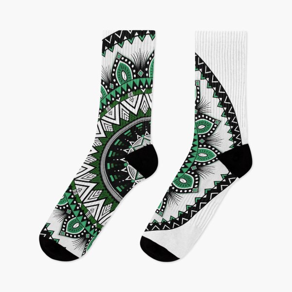 Item preview, Mandala with African-inspired patterns Green tint designed and sold by Audrey Janvier | AJD.