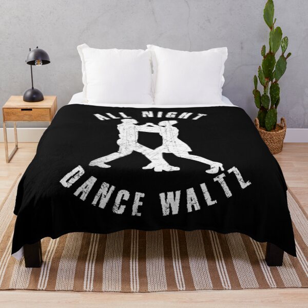 Item preview, White silhouette of a couple dancing waltz designed and sold by HarridanCreates.