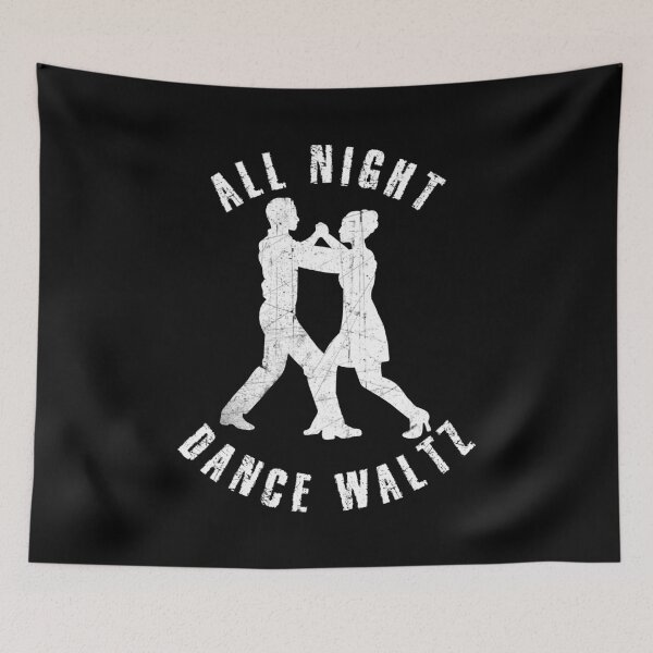 Item preview, White silhouette of a couple dancing waltz designed and sold by HarridanCreates.