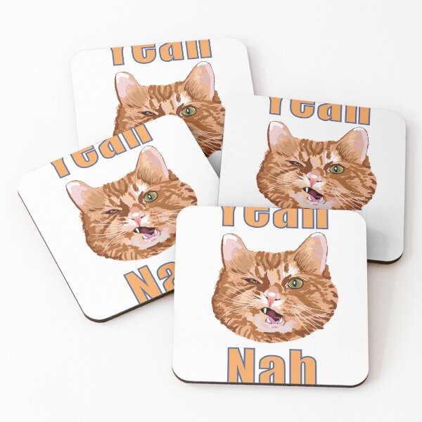 Item preview, Yeah Nah cat designed and sold by Itchygrandpa.
