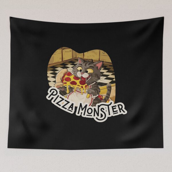 Item preview, Pizza Monster Cat designed and sold by Psycho-Crazy.