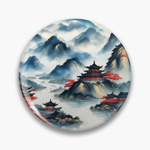 Item preview, China mountain village and river designed and sold by JackFreestone.