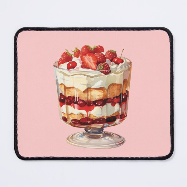 Item preview, Fresh Strawberries, Raspberries and Cherries English Trifle designed and sold by Alicia Chee.