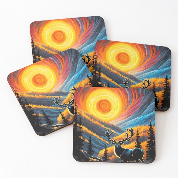 Item preview, Deer in a Sunset Forest, Ai Generated Art  designed and sold by ACC .