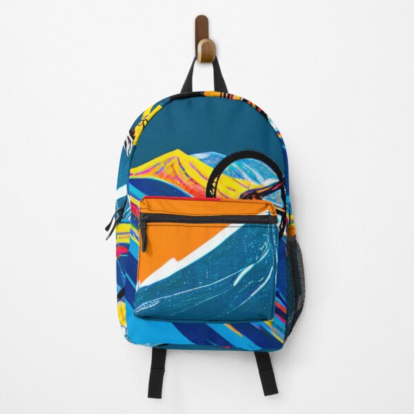 Item preview, Aerial Symphony: Surreal Abstract MTB Rider in the Mountains designed and sold by GrizzlyCollective.