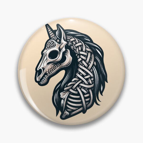 Item preview, Mythical Relic: Unicorn Skeleton in Knotwork Tapestry designed and sold by Animoodles.