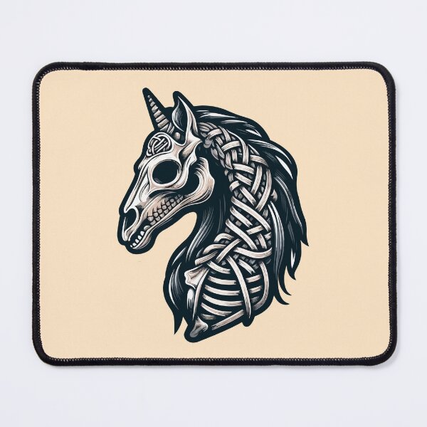 Item preview, Mythical Relic: Unicorn Skeleton in Knotwork Tapestry designed and sold by Animoodles.