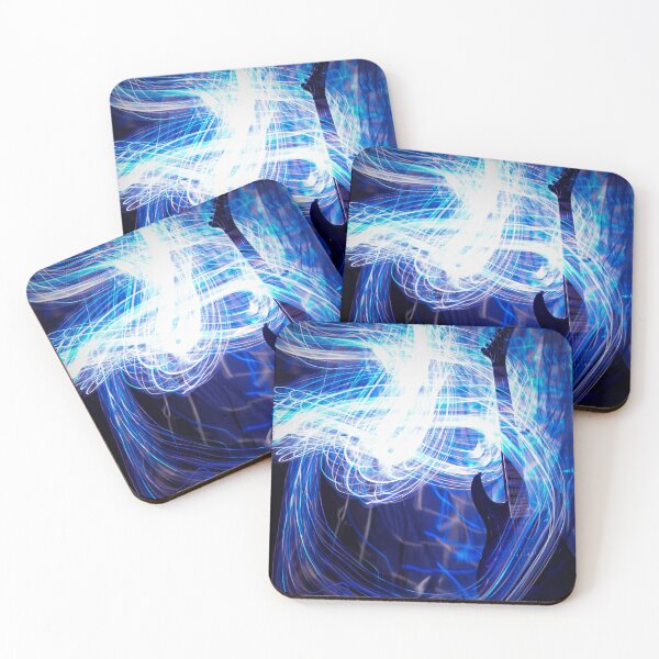 Item preview, Swirly Blue Light and a Guitar Long Light Exposure Photo designed and sold by RollingRC.